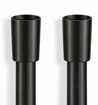 CRISTINA sprchová hadica 1500 mm, hladká, s ochranou proti prekrúteniu, plast, imperial black