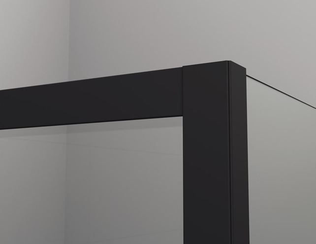 RONAL DIVERA D22SE2B sprchovací kút 90x90 cm, rohový vstup, posuvné dvere, matná čierna / číre sklo D22SE2B 090 06 07 Obrázek - fotka