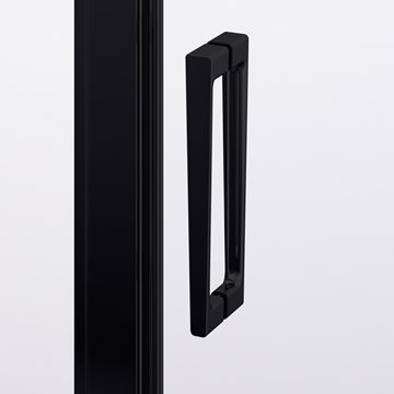 RONAL DIVERA D22SE2B sprchovací kút 90x90 cm, rohový vstup, posuvné dvere, matná čierna / číre sklo D22SE2B 090 06 07 Obrázek - fotka