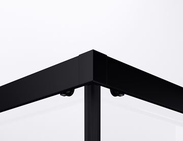 RONAL DIVERA D22SE2B sprchovací kút 90x90 cm, rohový vstup, posuvné dvere, matná čierna / číre sklo D22SE2B 090 06 07 Obrázek - fotka