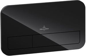 VILLEROY & BOCH VICONNECT 200G ovládacie tlačidlo pre dve splachovania, sklo, Glossy Black