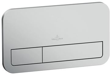 VILLEROY & BOCH VICONNECT 200S ovládacie tlačidlo pre dve splachovania, plast, brúsený chróm