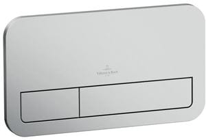 VILLEROY & BOCH VICONNECT 200S ovládacie tlačidlo pre dve splachovania, plast, brúsený chróm