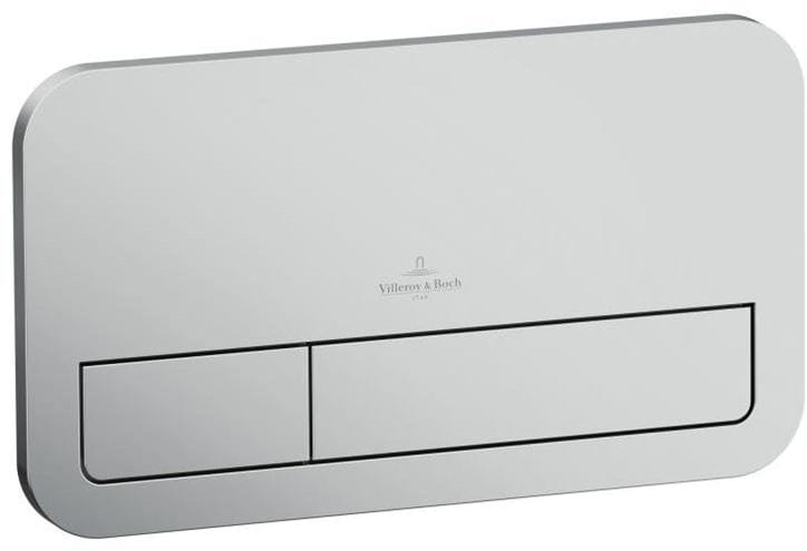 VILLEROY & BOCH VICONNECT 200S ovládacie tlačidlo pre dve splachovania, plast, brúsený chróm 92249069 Obrázek - Hlavní obrázek