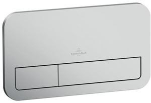 VILLEROY & BOCH VICONNECT 200S ovládacie tlačidlo pre dve splachovania, plast, brúsený chróm