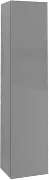 VILLEROY & BOCH VERITY LINE vysoká skrinka 40x34,2x174,3 cm, 1 dvierka, pánty vľavo, Push-open, Glossy Grey