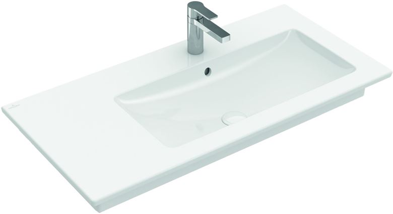 VILLEROY & BOCH VERITY LINE umývadlo 100 cm, s otvorom pre batériu a prepadom, CeramicPlus, alpská biela 4A14R1R1 Obrázek - fotka