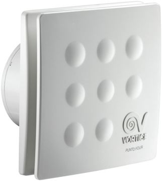 VORTICE PUNTO FOUR MFO 100/4" axiálny ventilátor 100 mm, nástenný/stropný, so spätnou klapkou