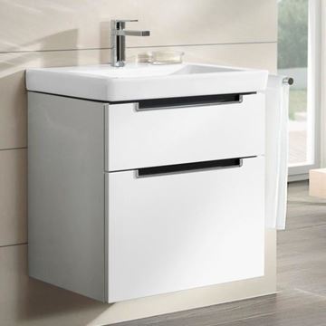 VILLEROY & BOCH SUBWAY 2.0 skrinka pod umývadlo 63,7x45,4x59 cm, 2 zásuvky, Glossy White A91010DH Obrázek - fotka