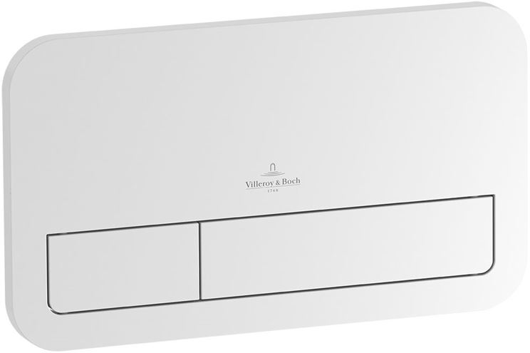 VILLEROY & BOCH VICONNECT 200S ovládacie tlačidlo pre dve splachovania, plast, lesklá biela 92249068 Obrázek - Hlavní obrázek