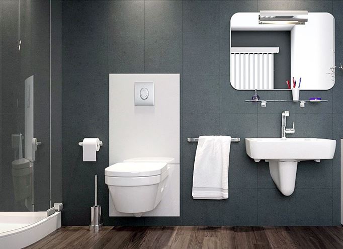 SFA SANIBROY SANIWALL PRE UP montážny prvok pre WC 113 cm, so splachovacou nádržkou a prečerpávacím systémom, s tlačidlom, sklo, biela WALLPROUPD Obrázek - fotka
