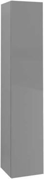 VILLEROY & BOCH VERITY LINE vysoká skrinka 35x34,2x174,3 cm, 1 dvierka, pánty vľavo, Push-open, Glossy Grey