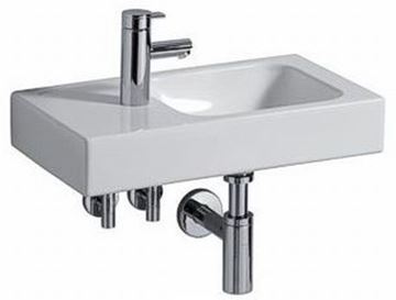 GEBERIT ICON umývadielko 53 cm, s otvorom pre batériu vľavo, bez prepadu, KeraTect 124153600 Obrázek - fotka