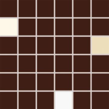 RAKO CONCEPT PLUS mozaika 30x30(5x5) cm, lepená na sieti, lesk, hnedá