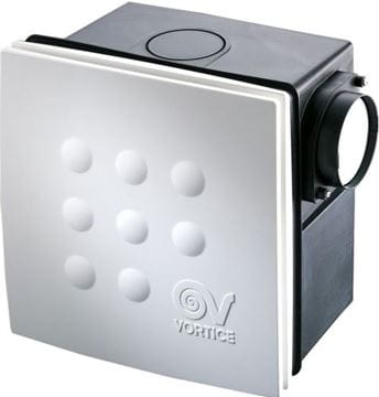 VORTICE QUADRO MICRO 100 I radiálny ventilátor 100 mm, nástenný/stropný, so spätnou klapkou