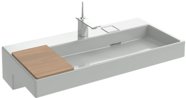 KOHLER TERRACE klasické umývadlo 1200x490mm, s otvorom, s LED osvetlením, white XC9112K-00 Obrázek - Hlavní obrázek