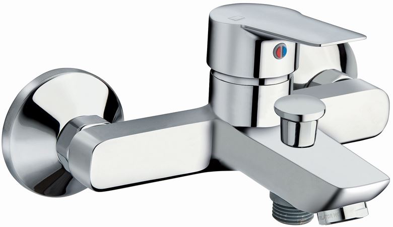CRISTINA PRE 1 vaňová nástenná batéria, s prepínačom, chrome CRI1P10751 Obrázek - Hlavní obrázek