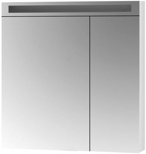 DŘEVOJAS AIR GA2NOE 80 zrkadlová skrinka 80x82x13,8 cm, osvetlenie, s vypínačom a el. zásuvkou, lamino, lesklá biela 69288 Obrázek - Hlavní obrázek
