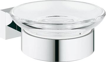 GROHE ESSENTIALS CUBE mydlovnička, nástenná, sklo, chróm