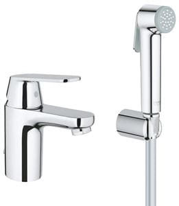 GROHE EUROSMART COSMOPOLITAN umývadlová stojanková batéria, s bidetovou sprškou, chróm