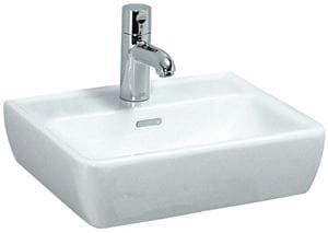 LAUFEN PRO umývadielko 45 cm, s otvorom pre batériu a prepadom, LCC