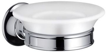AXOR MONTREUX mydlovnička, nástenná, porcelán, chróm
