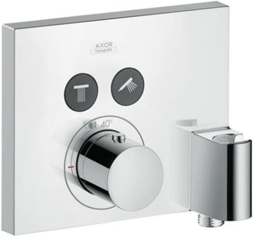 AXOR SHOWER SELECT podomietková termostatická batéria, pre 2 spotrebiče, s držiakom hadice, chróm