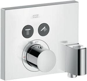 AXOR SHOWER SELECT podomietková termostatická batéria, pre 2 spotrebiče, s držiakom hadice, chróm