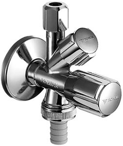 SCHELL COMFORT kombinovaný rohový ventil 1/2"x3/8"x3/4", chróm