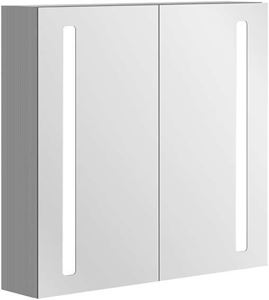 VILLEROY & BOCH VERITY LINE zrkadlová skrinka 100x75x17,3 cm, osvetlenie, so zväčšovacím zrkadlom, vypínačom a el. zásuvkou, hliník, strieborná