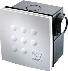 VORTICE QUADRO MEDIO I radiálny ventilátor 100 mm, nástenný/stropný, so spätnou klapkou