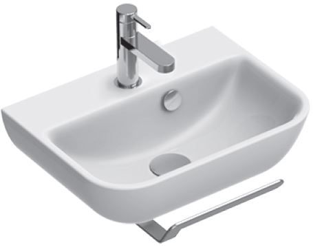 CONCEPT S umývadlo 45 cm, s otvorom pre batériu a prepadom, Cataglaze 0720451001 Obrázek - Hlavní obrázek
