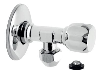 EASY rohový ventil 1/2"x3/8", so sitkom, chróm