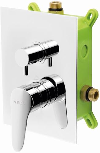 EASY PLUS NEON podomietková batéria, pre 2 spotrebiče, s telesom, chróm BOX93451R,0 Obrázek - Hlavní obrázek