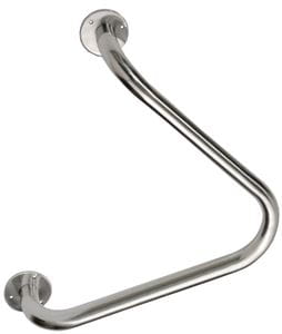 AZP BRNO REHA madlo 400x400 mm, pravé aj ľavé, lesklá nerez