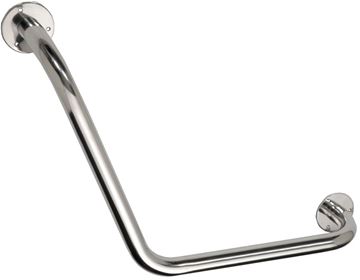 AZP BRNO REHA lomené madlo 400x400 mm, pravé aj ľavé, lesklá nerez