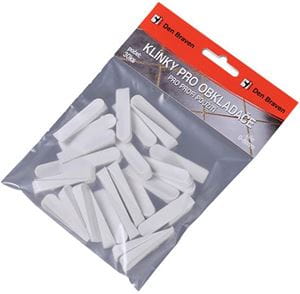 DEN BRAVEN klinky 0-8mm pre obkladačov, biele