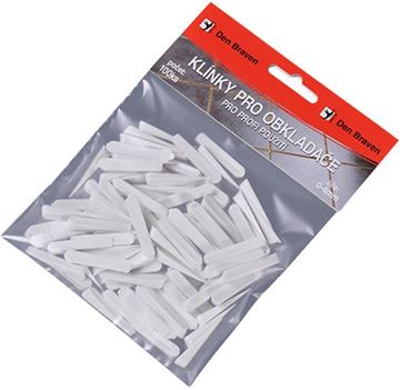 DEN BRAVEN klinky 0-4mm pre obkladačov, biele
