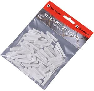 DEN BRAVEN klinky 0-4mm pre obkladačov, biele