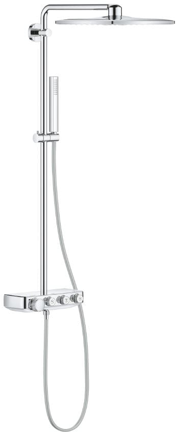 GROHE EUPHORIA SMARTCONTROL SYSTEM 310 CUBE DUO sprchový set s termostatickou batériou, horná sprcha s 2 prúdmi, ručná sprcha, tyč, hadica, chróm