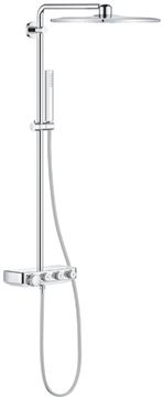 GROHE EUPHORIA SMARTCONTROL SYSTEM 310 CUBE DUO sprchový set s termostatickou batériou, horná sprcha s 2 prúdmi, ručná sprcha, tyč, hadica, chróm