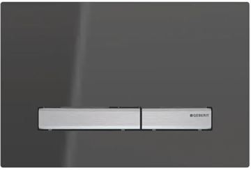 GEBERIT SIGMA 50 ovládacie tlačidlo pre dve splachovania, zinok/sklo, chróm/dymové sklo