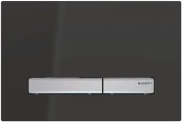 GEBERIT SIGMA 50 ovládacie tlačidlo pre dve splachovania, zinok/plast, chróm/čierna