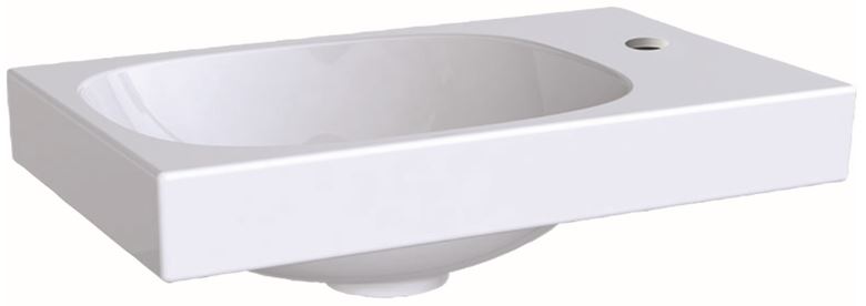 GEBERIT ACANTO umývadielko 40 cm, s otvorom pre batériu vpravo, bez prepadu, KeraTect 500.635.01.8 Obrázek - Hlavní obrázek