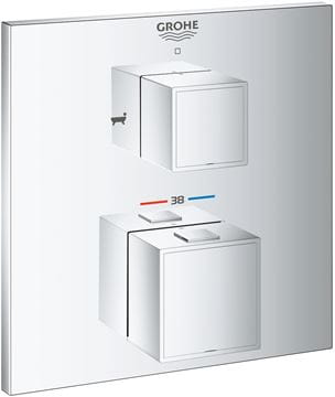 GROHE GROHTHERM CUBE podomietková termostatická batéria, pre 2 spotrebiče, chróm