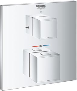 GROHE GROHTHERM CUBE podomietková termostatická batéria, pre 2 spotrebiče, chróm