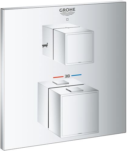 GROHE GROHTHERM CUBE podomietková termostatická batéria, pre 2 spotrebiče, chróm 24155000 Obrázek - Hlavní obrázek