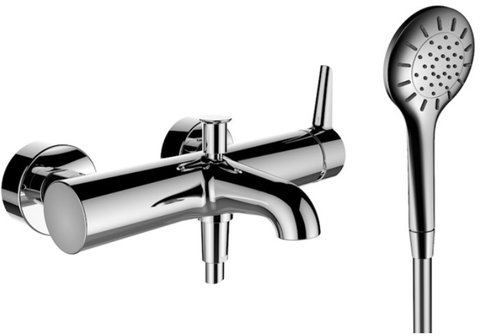 LAUFEN PURE vaňová nástenná batéria, s prepínačom, so sprchovou súpravou, chróm HF901760100600 Obrázek - Hlavní obrázek