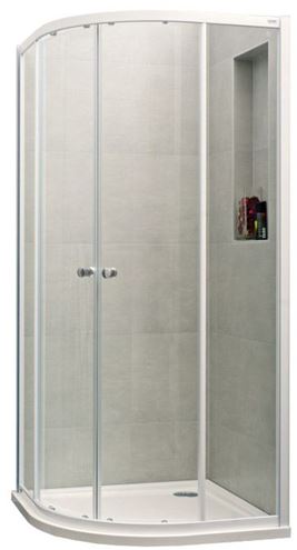 CONCEPT 100 sprchový kút 80x80 cm, R500, posuvné dvere, biela/sklo číre PTA21601.055.322 Obrázek - Hlavní obrázek