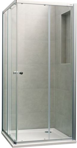 CONCEPT 100 sprchový kút 80x80 cm, rohový vstup, posuvné dvere, strieborná matná/sklo číre PTA20102.087.322 Obrázek - Hlavní obrázek